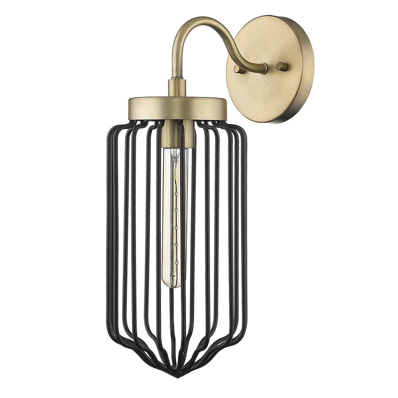 Acclaim Lighting Reece 1-Light Aged Brass Sconce in Aged Brass IN41503AB