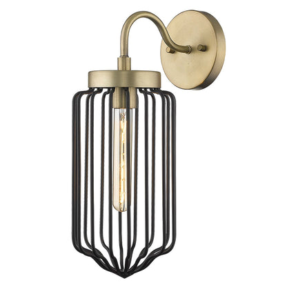 Acclaim Lighting Reece 1-Light Aged Brass Sconce in Aged Brass IN41503AB