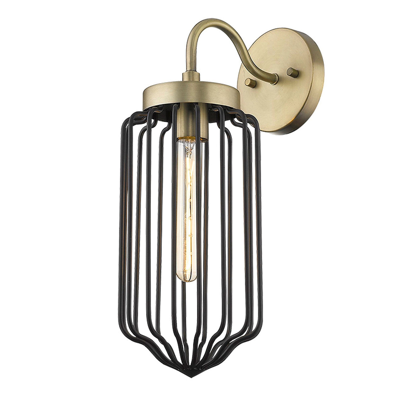 Acclaim Lighting Reece 1-Light Aged Brass Sconce in Aged Brass IN41503AB