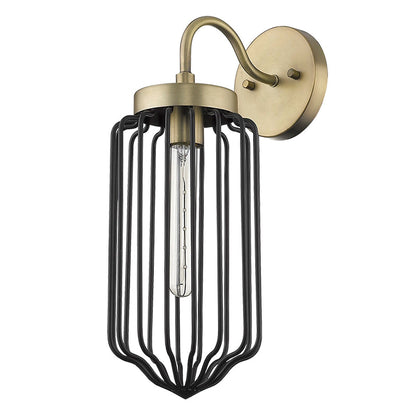 Acclaim Lighting Reece 1-Light Aged Brass Sconce in Aged Brass IN41503AB