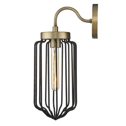 Acclaim Lighting Reece 1-Light Aged Brass Sconce in Aged Brass IN41503AB