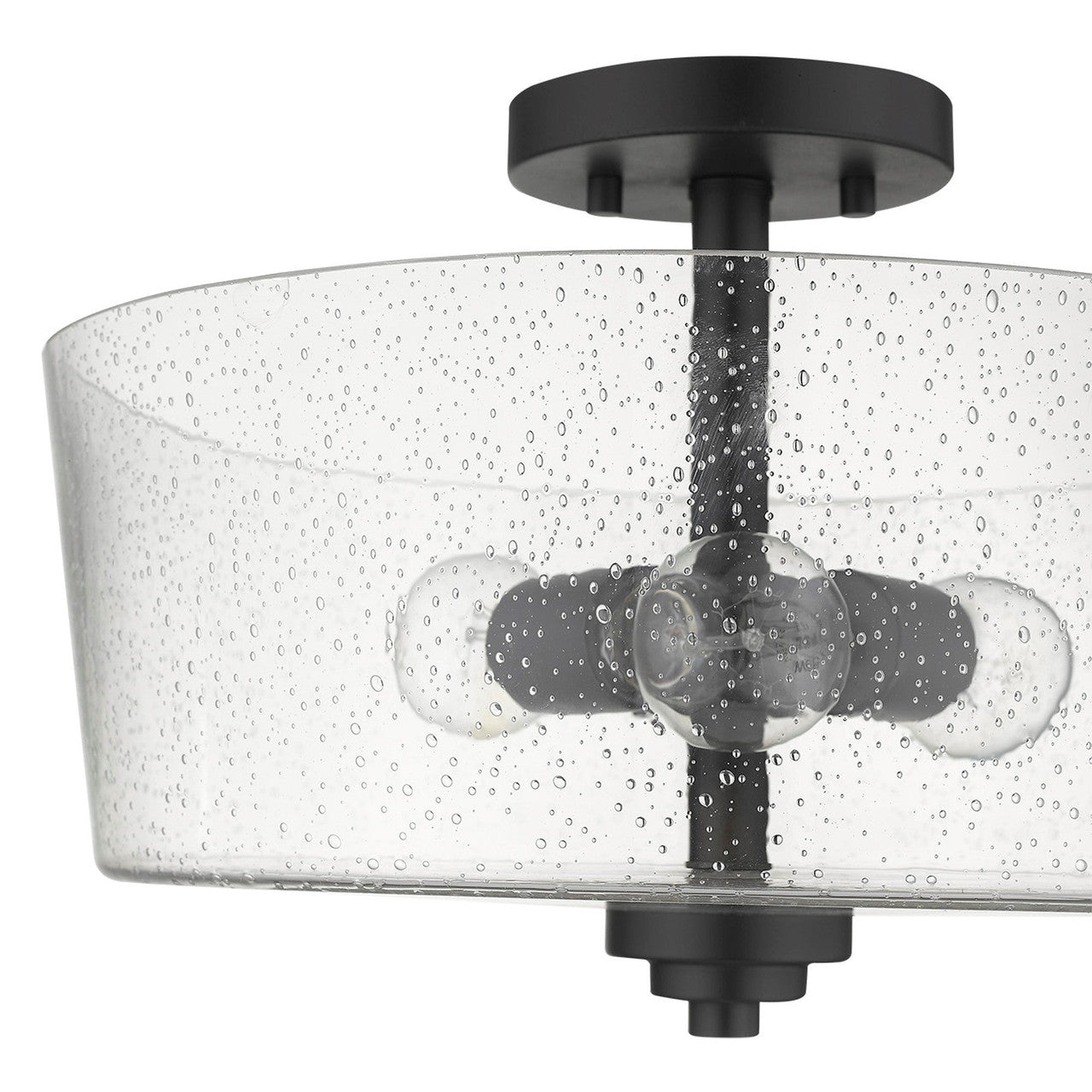 Acclaim Lighting Rowe 3-Light Matte Black Semi-Flush Mount in Matte Black IN61104BK