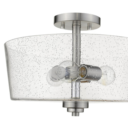 Acclaim Lighting Rowe 3-Light Satin Nickel Semi-Flush Mount in Satin Nickel IN61104SN