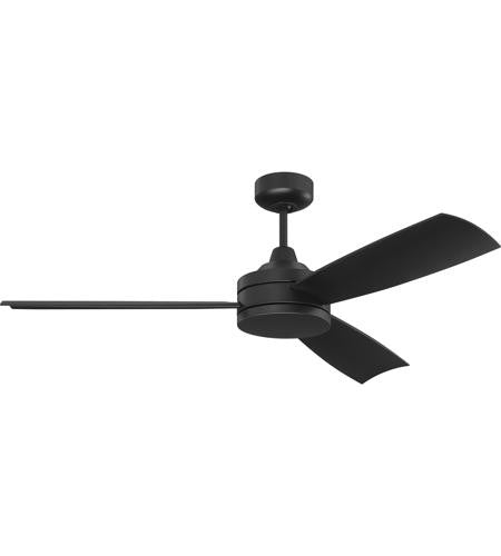 Craftmade Ceiling Fan 54" Inspo Indoor/Outdoor (Damp) in Flat Black w/ Flat Black Blades INS54FB3