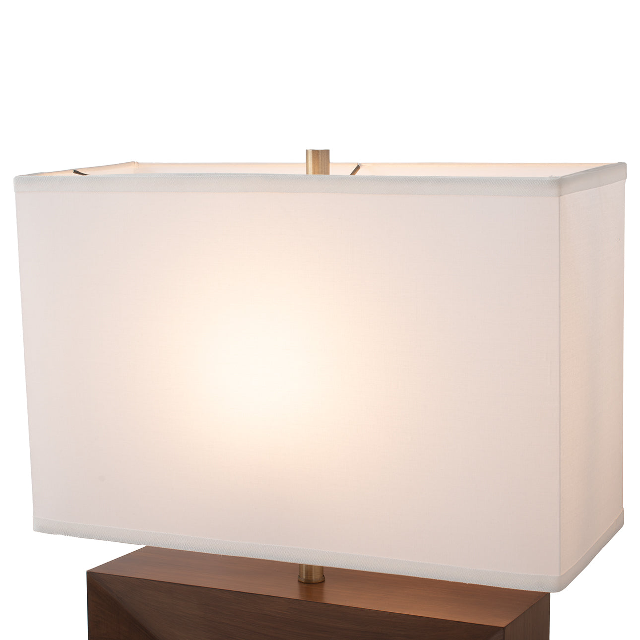 Nova of California Julie Reclining Table Lamp - Dark Walnut Wood Finish, Weathered Brass, White Linen Shade 1310830DW