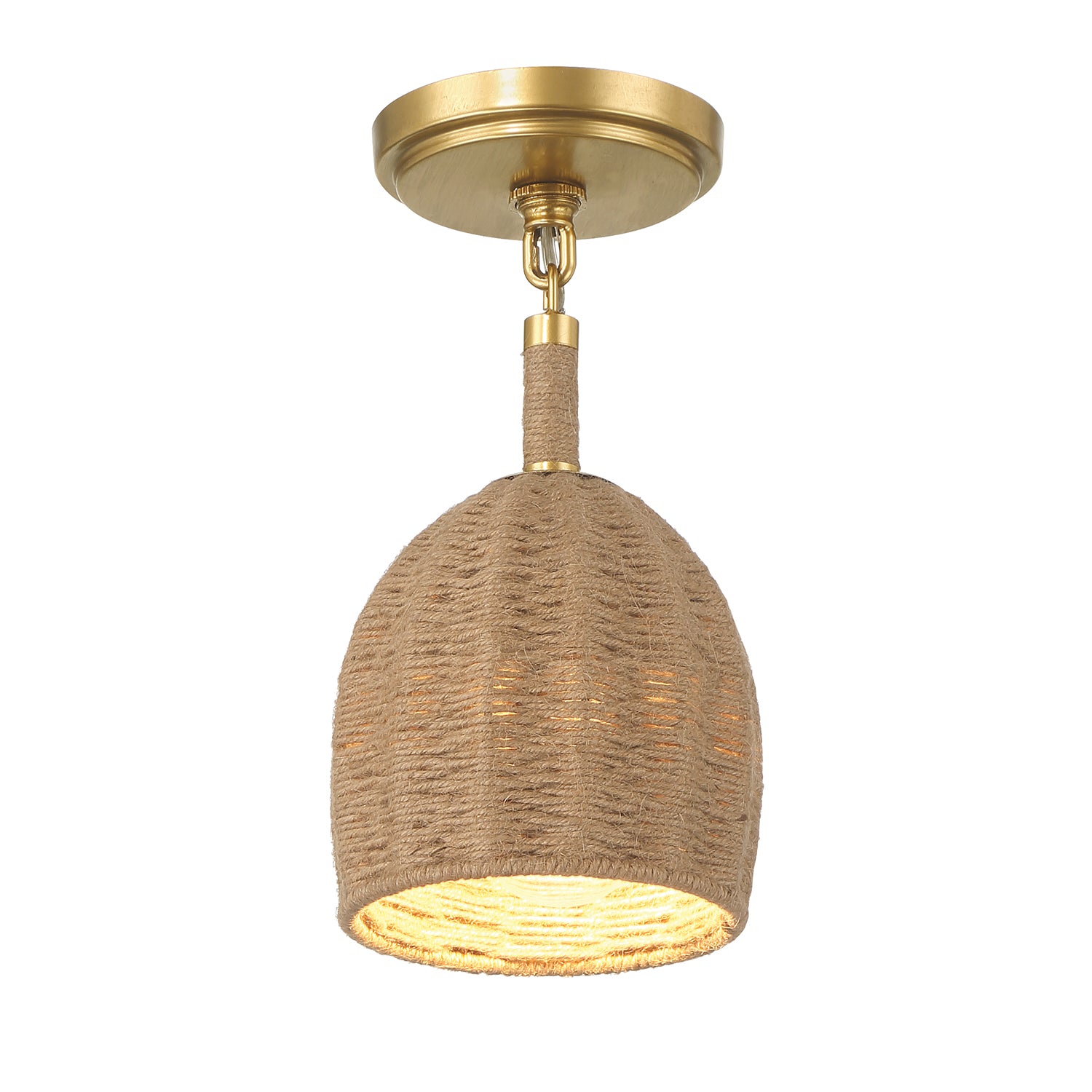 Crystorama Jace 1 Light Soft Gold Semi Flush JAC-10502-SG_CEILING