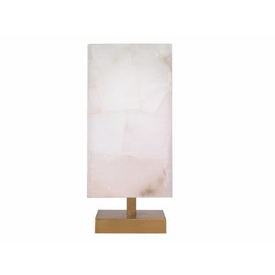 Jamie Young Ghost Axis Table Lamp in Alabaster & Antique Brass 1GHAX-TLWH