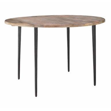 Jamie Young Farmhouse Bistro Table in Natural Wood with Iron 20FARM-BINA