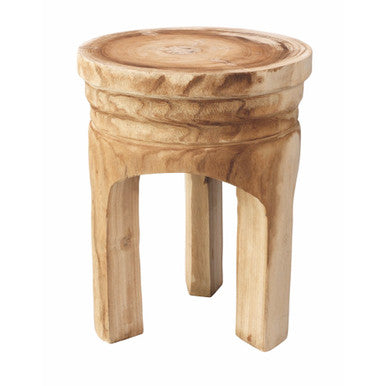 Jamie Young Mesa Wooden Stool in Natural Wood 20MESA-STWD