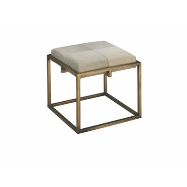 Jamie Young Shelby Stool in White Hide 20SHEL-STWH