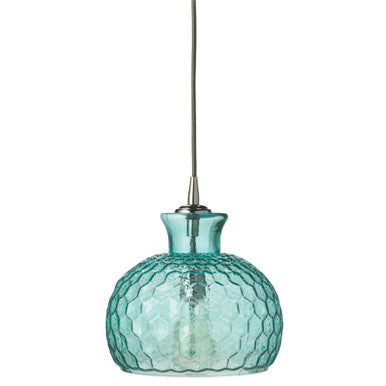 Jamie Young Clark Pendant in Aqua Glass 5CLAR-MDAQ