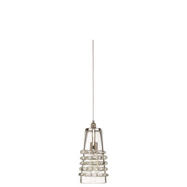 OPEN BOX NEW: Jamie Young Long Ribbon Pendant in Clear Glass 5RIBB-LOCL