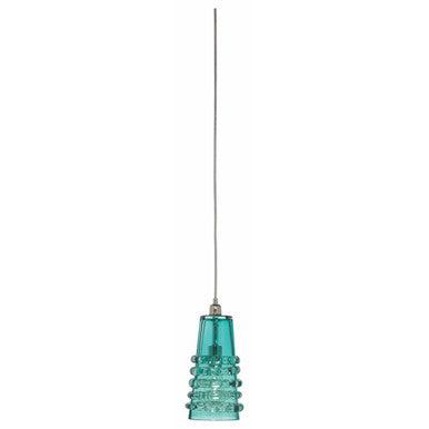 Jamie Young Long Ribbon Pendant in Lake Blue Glass 5RIBB-LOLB