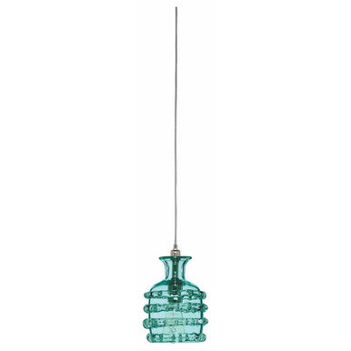 Jamie Young Small Ribbon Pendant in Lake Blue Glass 5RIBB-SMLB