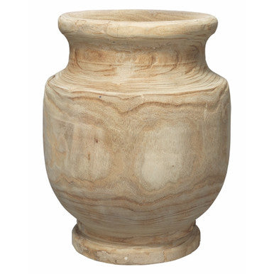 Jamie Young Laguna Wooden Vase in Natural Wood 7LAGU-VAWD