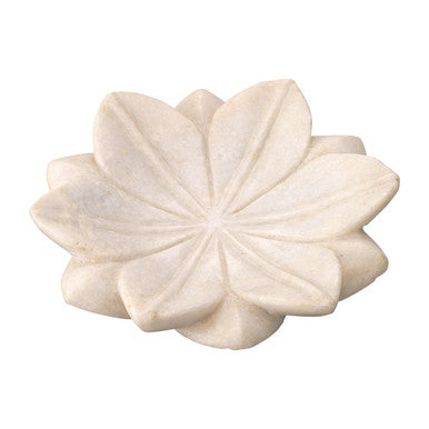 Jamie Young Small Lotus Plates in White Marble (Set of 3) 7LOTU-SMWH