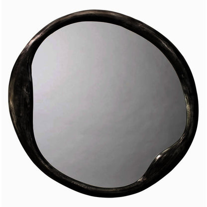 Jamie Young Organic Round Mirror in Antique Iron 7ORGA-MIIR