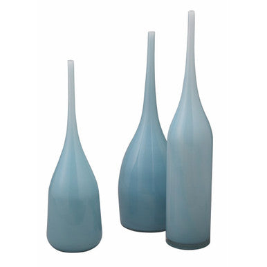 Jamie Young Pixie Decorative Vases in Periwinkle Blue Glass (set of 3) 7PIXI-VAPW