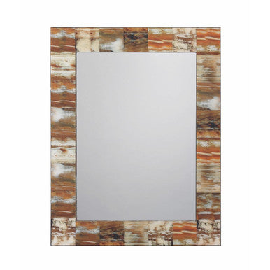 Jamie Young Medium Rectangle Mirror in Natural Faux Horn  7RECT-MDFHO