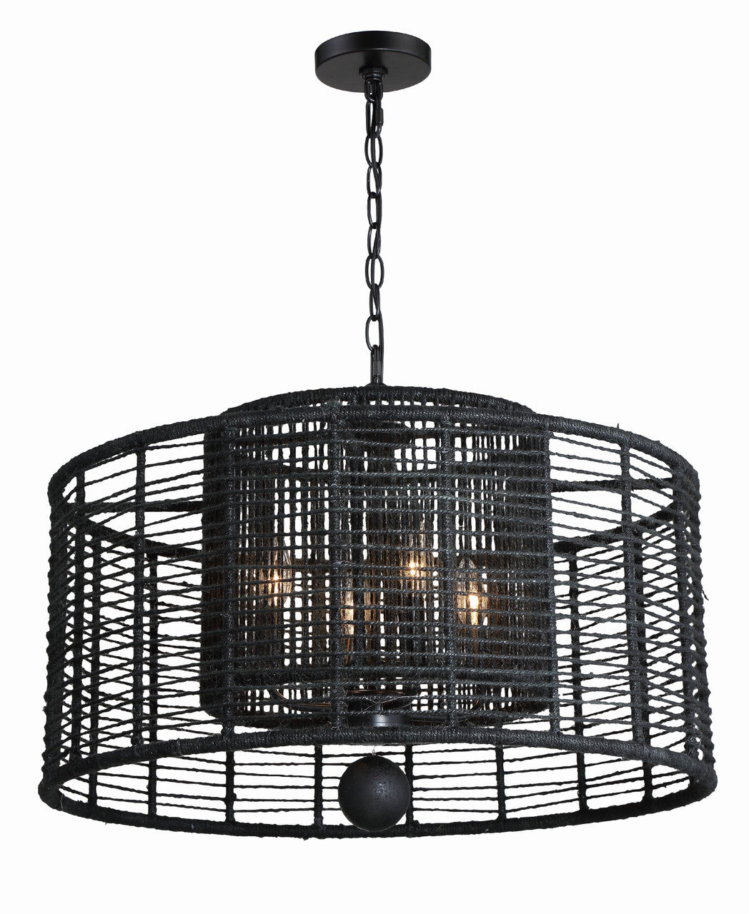 Crystorama Jayna 4 Light Matte Black Chandelier JAY-A5004-MK