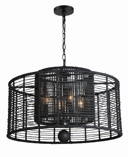 Crystorama Jayna 4 Light Matte Black Chandelier JAY-A5004-MK