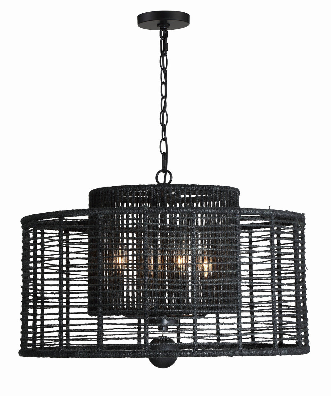 Crystorama Jayna 4 Light Matte Black Chandelier JAY-A5004-MK