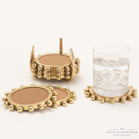 Global Views Starburst Crown Coasters Brass JB9.90095