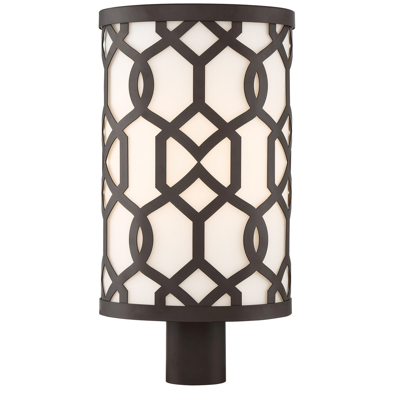 Crystorama Libby Langdon for Crystorama Jennings 1 Light Dark Bronze Outdoor Lantern Post JEN-2209-DB