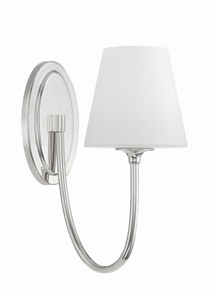 Crystorama Juno 1 Light Polished Nickel Wall Mount JUN-10321-PN