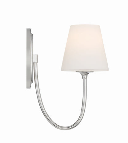 Crystorama Juno 1 Light Polished Nickel Wall Mount JUN-10321-PN