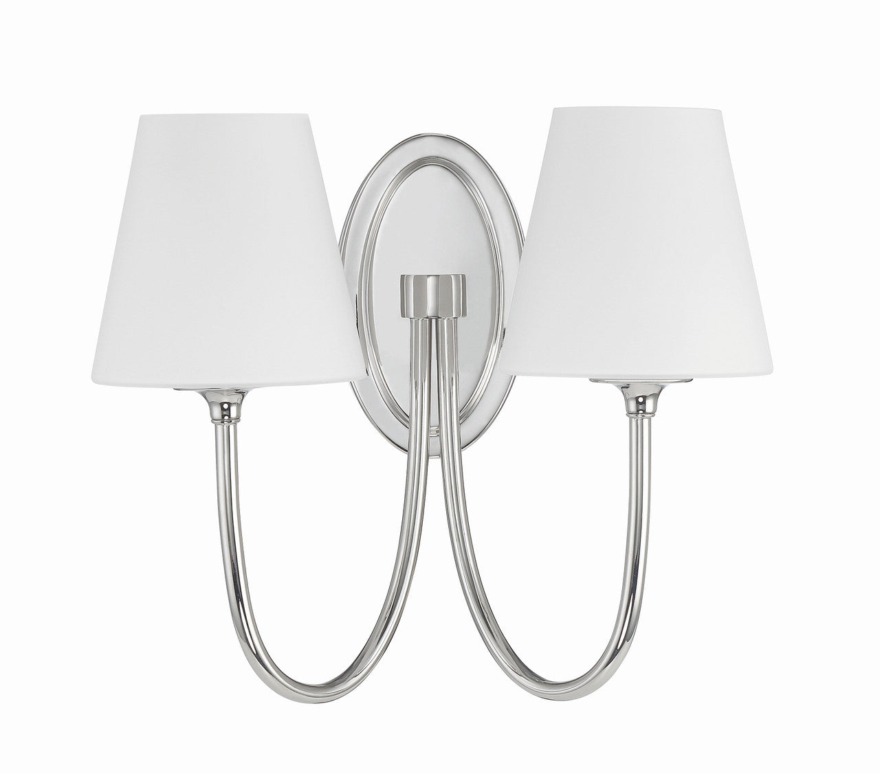 Crystorama Juno 2 Light Polished Nickel Wall Mount JUN-10322-PN