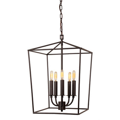 JVI Designs Five Light Large Open Lantern in Oil rubbed bronze 1142-08