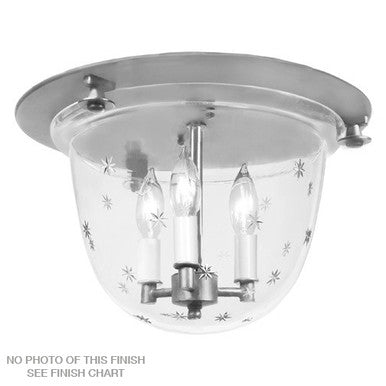 JVI Designs Classic Flush Mount Bell Lantern With Tiny Star Glass in Polished Nickel 1158-15