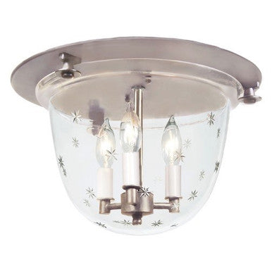 JVI Designs Classic Flush Mount Bell Lantern With Tiny Star Glass in Satin Nickel 1158-17