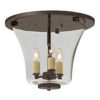 JVI Designs Three Light Greenwich Flush Mount Bell Lantern in Oil rubbed bronze 1181-08