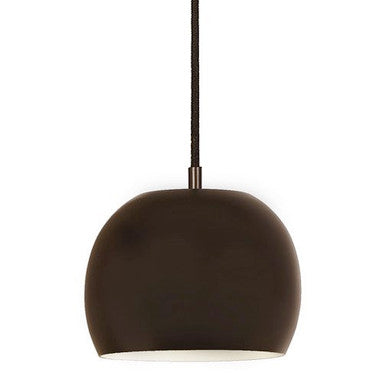 JVI Designs One Light Small Catamount Pendant With White Inside in Oil rubbed bronze 1204-08