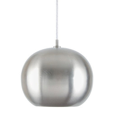 JVI Designs One Light Large Catamount Pendant With White Inside in Satin Nickel 1207-17