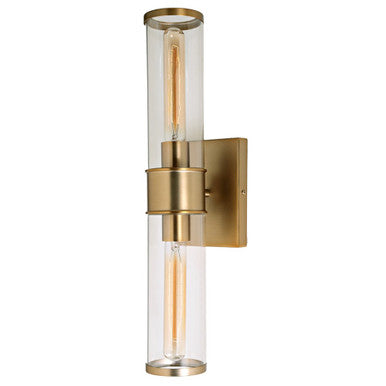 JVI Designs Gramercy Two Light Wall Sconce in Satin Brass 1232-10