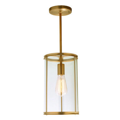 JVI Designs Gramercy One Light  Pendant in Satin Brass 1241-10