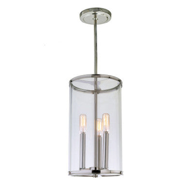 JVI Designs Gramercy Three Light Pendant in Polished Nickel 1243-15