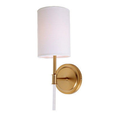 JVI Designs Hudson One Light Wall Sconce in Satin Brass 1265-10