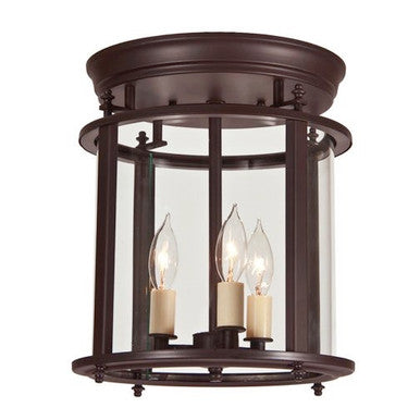 JVI Designs Murray Hill Bent Glass Ceiling Lantern  - Medium in Oil rubbed bronze 3018-08