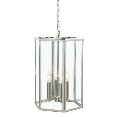 JVI Designs Four Light George Pendant in Polished Nickel 3059-15