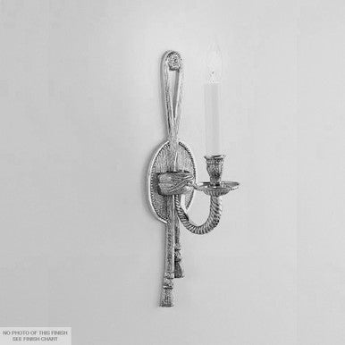 JVI Designs One Light Cast Brass Tassel Wall Sconce in Polished Nickel 554-15