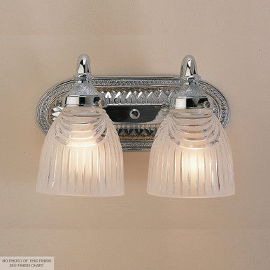 JVI Designs Two Light Heavy Cast Brass Bath Sconce in Satin Nickel 708-17