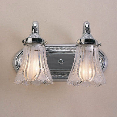 JVI Designs Two Light Traditional Cast Brass Bath Sconce in Polished Chrome 714-06