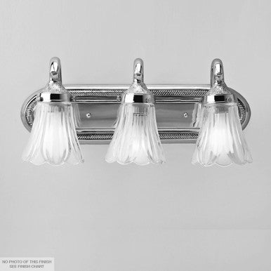 JVI Designs Three Light Traditional Cast Brass Bath Sconce in Polished Chrome 715-06