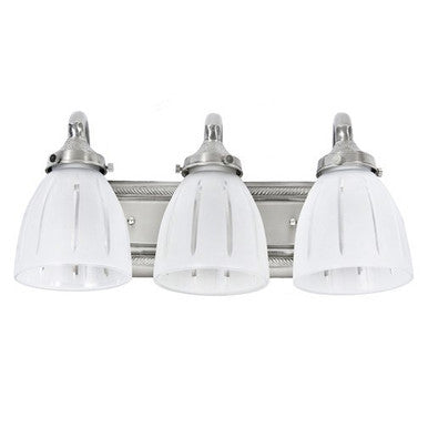 JVI Designs Three Light Traditional Cast Brass Bath Sconce in Satin Nickel 715-17