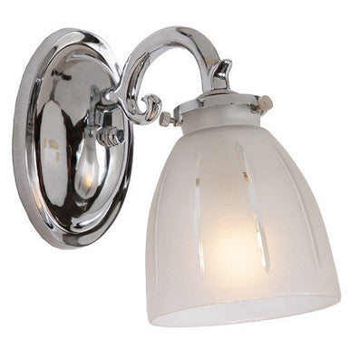 JVI Designs One Light Bath Scone With Frosted Glass in Polished Chrome 823-06