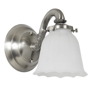 JVI Designs One Light Bath Scone With Glass in Satin Nickel 843-17